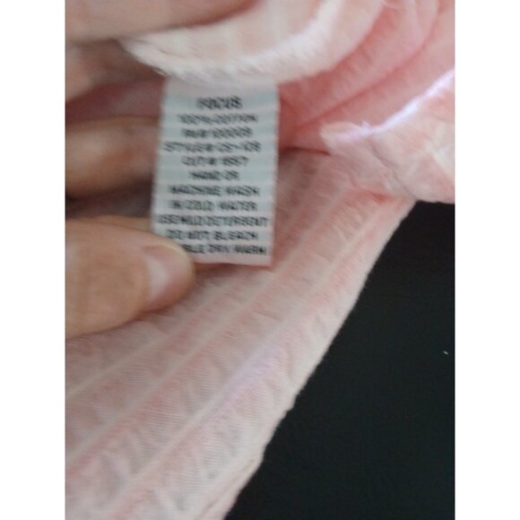 New Focus Popover Waffle Textured Blouse Size Small Pink Lagenlook Buttons - Picture 9 of 9